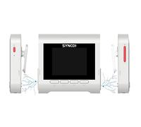 SYNCO Micrófono inalámbrico G3 Lavalier 2.4GHz con Estuche decarga 1-Trigger-2 con Pantalla LCD de 1.8 Pulgadas para cámara DSLR Videocámara Smartphone PC portátil Blanco