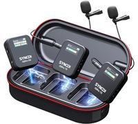 SYNCO Micrófono inalámbrico Lavalier, G2(A2) Pro Micro Corbata 2.4Ghz 200m Transmisión Compatible para Cámara DSLR Videocámaras Móviles y Tabletas, Corbata-Microfono-Solapa-Inalambrico-Sistema