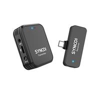 Synco Micrófono inalámbrico Lavalier para smartphone con conector tipo C, 9 efectos de sonido creativos, 2,4 GHz; rango de transferencia de audio de 150 m, para smartphones Android: Huawei P Smart