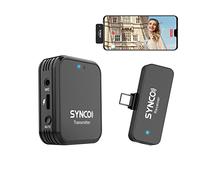 SYNCO Micrófono Inalámbrico Móvil, G1T (Type-C) Wireless Micro de Solapa de 2,4 GHz con 9 Efectos Vocales Creativos para Android Móviles y Laptops, Micrófono-Inalámbrico-Wireless-Móvil-Tablet