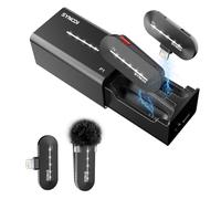 SYNCO Micrófono Inalámbrico Solapa para iPhone, P1SL Micrófono Lavalier inalámbrico para iPad con Estuche de Carga【Certificación MFi】, Micrófono-Solapa-Inalámbrico-Wireless-iPhone