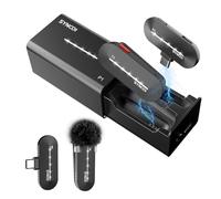 SYNCO Micrófono Lavalier Inalámbrico Tipo-C, P1ST Micrófono de Solapa para Móvil 2.4GHz con Estuche de Carga para Teléfonos Inteligentes Tableta USB-C, Micrófono-Solapa-Inalámbrico-Smartphone-USB C