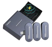 SYNCO P2ST Micrófono de solapa inalámbrico digital para teléfono móvil de 2.4 GHz con enchufe de funda de carga para Youtube, entrevistas, TikTok, Vlog, transmisión en vivo de comercio electrónico