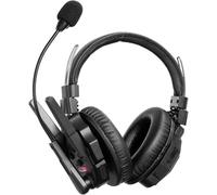 SYNCO XTALK XMax1 - Sistema de auriculares de intercomunicación inalámbricos de 2.4 GHz, auriculares de comunicación de equipo de doble oído, 500 m/1640 pies para sesiones de películas, espectáculos