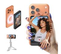 SYNCO XView M4 Pantalla Selfie Monitor para iPhone 7-18 Pro MAX (Negro) | Inalámbrico 50m, Batería 3H, Soporta 1080p, Baja Latencia 40ms, Conexión P2P, Altavoz Integrado para Vlog & YouTube