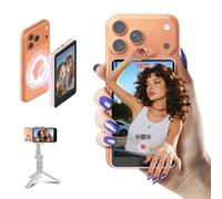 SYNCO XView M4 Pantalla Selfie Monitor para iPhone 7-18 Pro MAX (Rosa) | Inalámbrico 50m, Batería 3H, Soporta 1080p, Baja Latencia 40ms, Conexión P2P, Altavoz Integrado para Vlog & YouTube