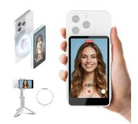 SYNCO XView Monitor para Teléfono iPhone y Android, Pantalla Magnética para Selfie Vlog Inalámbrico 50M Batería 3H, Altavoz Integrado para TikTok Youtube (Azul)