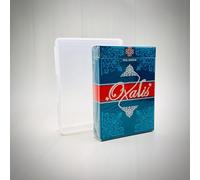 SYNCSPIKE Oxalis (edición verde azulado) Juego de cartas - Limitado a 1000 barajas, acabado Bee Stock y cojín de aire, tinta metálica verde azulado, inspirado en la belleza de la naturaleza - Incluye