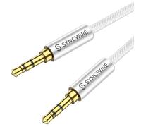 Syncwire - Cable Auxiliar de Audio (3,5 mm, Macho a Macho, Chapado en Oro), Nailon, Cable de Audio estéreo para iPhone, Samsung, iPod, iPad, Coche, Auriculares, Radio, Smartphones, MP3, etc. - 2 m,
