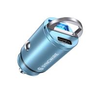 Syncwire Cargador Coche USB C - (PD 45W & QC 45W)Carga Rápida Mini Metal Cargador Coche Tipo C Compatible iPhone 15 Pro Max/14/13/12/XS Samsung Galaxy S23/S22Google Pixel 7/6 Pro, Azul