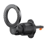 SYNCWIRE para Soporte de Coche MagSafe,Montaje Teléfono Magnético Rotación de 360 Grados para la Rejilla Aire del Coche Compatible con iPhone17 Pro Max16 15 14 13 12,Samsung,Estilo de Fibra de Carbono