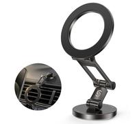 SYNCWIRE Soporte Coche Compatible MagSafe, Soporte Magnético Plegable, Rotación de 360°, Soporte Movil Magsafe Coche, Cuerpo Metálico Completo iPhone 16 Pro MAX 15 14 13 y Todos los Teléfonos