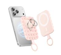Syncwire Soporte de Anillo Magnético de Silicona con Ventosa Fuerte Compatible con MagSafe - Soporte de Teléfono para iPhone/Android, Manos Libres, Selfies, Vídeos y TikTok, Rosa