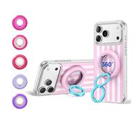 SYNCWIRE Soporte de Anillo Magnético para MagSafe - Rotación de 360°, Agarre de Teléfono Móvil de Doble Cara Compatible con iPhone 17 16 15 14 13 12 Pro MAX Android Accesorios MagSafe