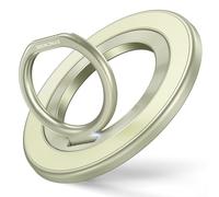 SYNCWIRE Soporte de Anillo Magnético Teléfono para MagSafe, Soporte de Anillo de Agarre Celular con Soporte Dedo Tipo Kickstand de Doble Cara Compatible iPhone 16 Pro MAX 15 14 13 12 - Amarillo