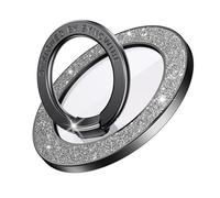 Syncwire Soporte Magnético para Teléfono MagSafe, Sostenedor de Anillo Magnético para Teléfono, Rotativa Accesorios MagSafe Removibles para iPhone 16 Pro MAX 15 14 13 Android-Negro Diamante Brillante