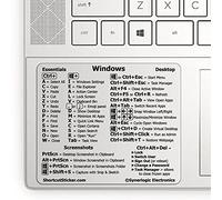 SYNERLOGIC,Adhesivo de acceso directo para teclado de Windows PC, para cualquier ordenador portátil o escritorio de 14 pulgadas y más pequeño, vinilo transparente LG: 3.5x3.0 pulgadas (paquete de 2)