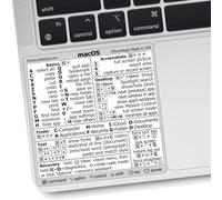 Synerlogic Calcomanía de Atajos de Mac OS | Teclado Mac para MacBook Air y Laptop | Vinilo Sin Residuos