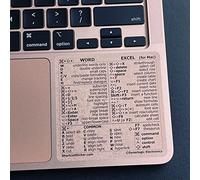 Synerlogic Calcomanía de hoja de trucos de atajos de Word y Excel para Mac | Adhesivo de atajos de teclado de referencia rápida | MacBook Air/Pro