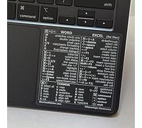 Synerlogic Calcomanía de hoja de trucos de atajos de Word y Excel para Mac | Calcomanías de acceso directo de teclado de referencia rápida | Adhesivo de atajos de Word Excel MacBook Air/Pro
