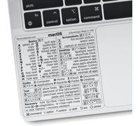 SYNERLOGIC Mac OS (Big Sur/Catalina/Mojave) Atajos de teclado, adhesivo de vinilo transparente, tamaño 3.25x3.25 pulgadas, compatible con cualquier MacBook Air Pro con M1 o Intel CPU