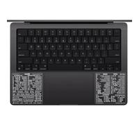 Synerlogic Pegatinas de atajos para Mac OS y Word/Excel, pegatinas de teclado para macOS, hoja de trucos laminada de vinilo para MacBook para ordenador portátil, comandos rápidos de MacBook 2026