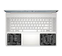 SYNERLOGIC Windows + Word/Excel Guía de referencia rápida Teclado Pegatinas de acceso directo - Vinilo negro (negro/grande/combinado)