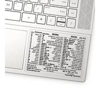Synerlogic Word/Excel - Adhesivo de acceso directo de Windows | Guía de referencia de atajos de teclado | Work from Home Essentials | Hoja de trucos de accesos directos de Excel, vinilo laminado sin