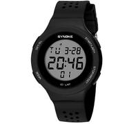 SYNOKE 67866 Reloj electrónico deportivo LED con correa de silicona transpirable, impermeable y poroso para natación