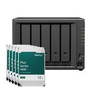 Synology DiskStation DS1525+ NAS de 5 bahías AMD Ryzen™ V1500B, 8 GB de RAM DDR4, 0/5 HDD/SSD