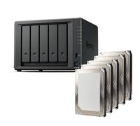 Synology Diskstation DS1525+ - Unidad de disco duro (5 unidades de 4 TB) serie 5 Bay Plus con Ryzen R1600, 8 GB de RAM