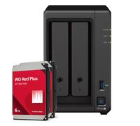 Synology DiskStation DS723+ NAS de 2 bahías 2,5"/3,5" SATA HDD/SSD, 2x Gigabit LAN, 1x USB 3.0, 2GB RAM