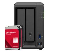 Synology DiskStation DS725+ NAS de 2 bahías AMD Ryzen™ R1600, 4 GB de RAM DDR4, 0/2 HDD/SSD
