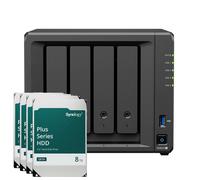 Synology DiskStation DS925+ NAS de 4 bahías AMD Ryzen™ V1500B, 4 GB de RAM DDR4, 0/4 HDD/SSD