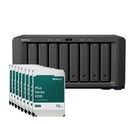 Synology DS1825+ 128TB Plus HDD NAS Bundle NAS incl. 8 discos duros SATA de 3,5 pulgadas Synology Plus de 16 TB