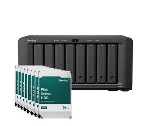 Synology DS1825+ 128TB Plus HDD NAS Bundle NAS incl. 8 discos duros SATA de 3,5 pulgadas Synology Plus de 16 TB