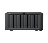 Synology DS1825+ 96TB (Synology HAT53) serie Plus de 8 bahías con Ryzen V1500B, 8 GB de RAM (32 GB máx.), 2 ranuras M.2 NVMe. Ranura PCIe para opciones NIC. Expansión DX525 disponible a través de tipo