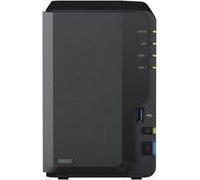 Synology DS223 - Estación de disco NAS de 2 bahías (Realtek RTD1619B Quad-Core de 2 GB de RAM, 1 puerto LAN RJ-45, 1 GbE) 24 TB con 2 discos duros de 12 TB