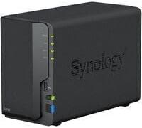 Synology DS223 - Estación de disco NAS de 2 bahías (Realtek RTD1619B Quad-Core de 2 GB de RAM, 1 puerto LAN RJ-45, 1 GbE, 44 TB)