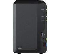 Synology Solución NAS de escritorio DS223, 24 TB, 2 bahías, instalada con 2 unidades Seagate Ironwolf de 12 TB