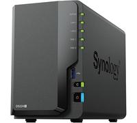 Synology DS224+ - Estación de disco NAS de 2 bahías (Intel Celeron J4125 de 4 núcleos, 2 GB, DDR4 RAM, 2 puertos RJ-45 1 GbE, 8 TB con 2 discos duros de la serie Synology Plus (HAT3300-4T)