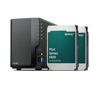 Synology DS225+ 2-Bay Diskstation NAS (Intel Celeron J4125 4-Core 2.0 GHz 2 GB DDR4 RAM 2 x RJ-45 1GbE Puerto LAN), Paquete de 12 TB con 2 HAT3300-6T