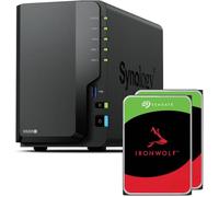 Synology DS225+ - Estación de disco NAS de 2 bahías (Intel Celeron J4125 Quad-Core, 2 GB DDR4 SODIMM no ECC, 1 x 2,5 GbE y 1 puerto LAN RJ-45 de 1 GbE) paquete de 16 TB con 2 Seagate Ironwolf de 8 TB
