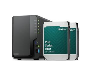Synology DS225+ - Estación de Disco NAS (Intel Celeron J4125 de 4 núcleos 2.0 GHz, 2 GB DDR4, 2 Puertos RJ-45 1 GbE, 8 TB con 2 HAT3300-4T)