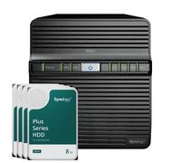 Synology DS423 32TB Plus HDD NAS Bundle NAS incl. 4x 8TB Plus HDD Disco duro SATA de 3,5 pulgadas
