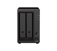 Synology DS723+ 2-Bay Diskstation NAS (AMD Ryzen™ 4 Threads R1600 Dual-Core 2 GB RAM 2 x RJ-45 1GbE puerto LAN), paquete de 16 TB con 2 discos duros WD Red Plus NAS de 8 TB