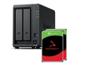 Synology DS725+ 4TB Bundle (Seagate Ironwolf 2X 2TB) 2 Bay Plus Serie con Ryzen R1600, 4 GB de RAM (32 GB máximo), 1 x 2,5 GbE, 1 x 1 GbE, 2 ranuras M.2 NVMe. Expansión DX525 disponible a través de