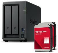 Synology DS725+ 8TB Bundle Western Digital (WD Red Plus 2X 4TB) 2 Bay Plus Serie con Ryzen R1600, 4 GB de RAM (32 GB máximo), 1 x 2,5 GbE, 1 x 1 GbE, 2 ranuras M.2 NVMe