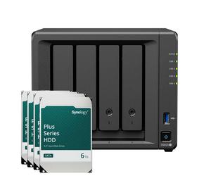 Synology DS925+ 24TB Plus HDD NAS Bundle NAS incl. 4 discos duros SATA de 3,5 pulgadas Synology Plus de 6 TB