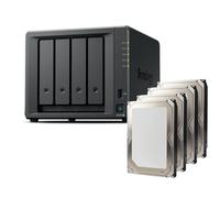 Synology DS925+ Bundle - Discos duros (4 unidades de 22 TB) 4Bay Desktop NAS, puertos de 2,5 GbE, 4 GB de RAM